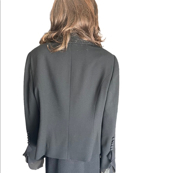 New! Escada Couture ruffle black blazer/jacket size 46 aprox. XL - Picture 6 of 15